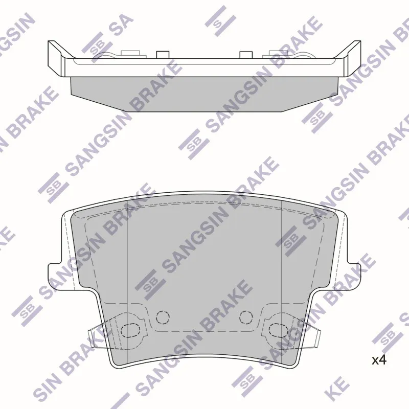 Колодки тормозные задние SANGSIN BRAKE SP1508