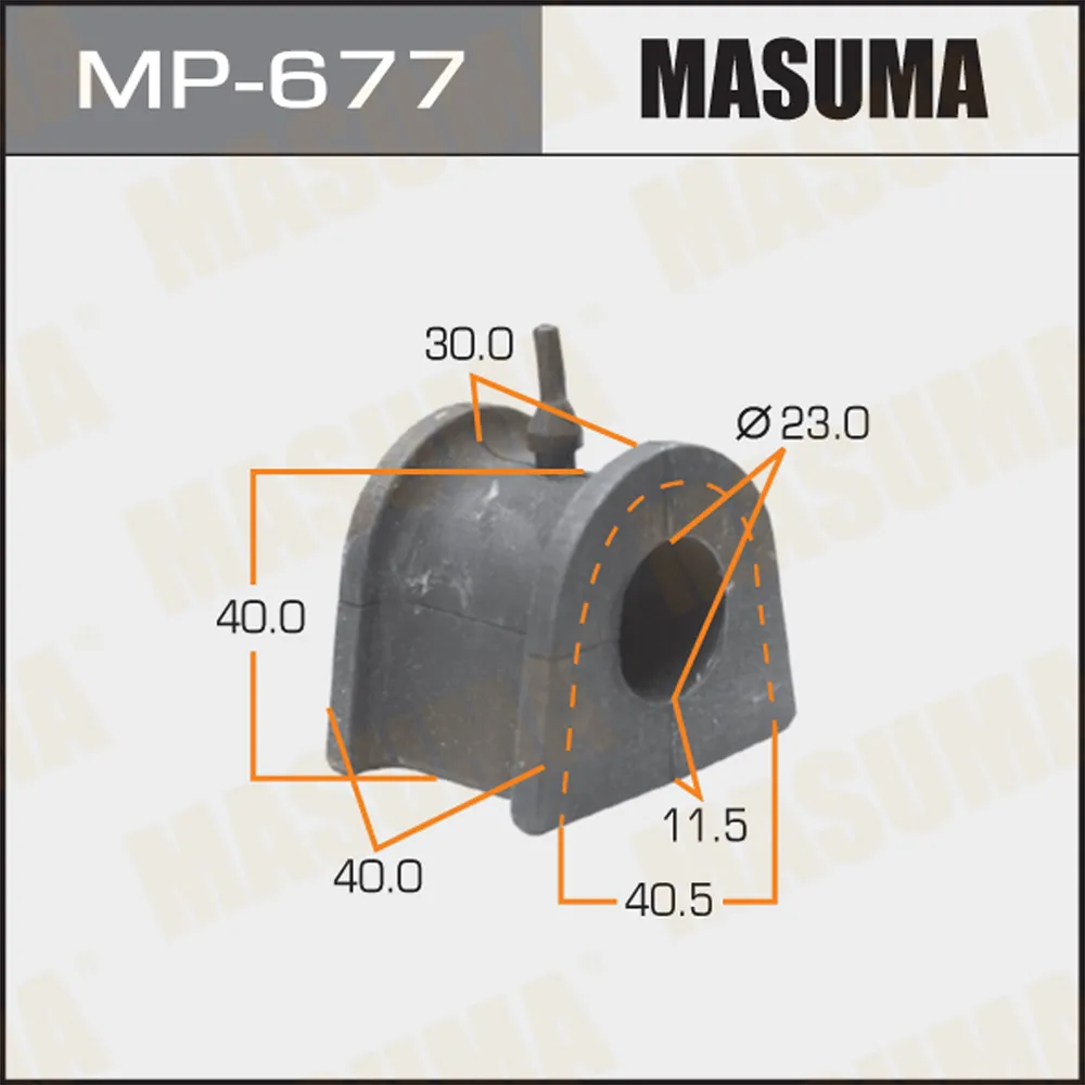 К-кт втулок стабилизатора переднего 2 шт mitsubishi pajero pininio h61w-h77w 1999-2005 MASUMA MP677