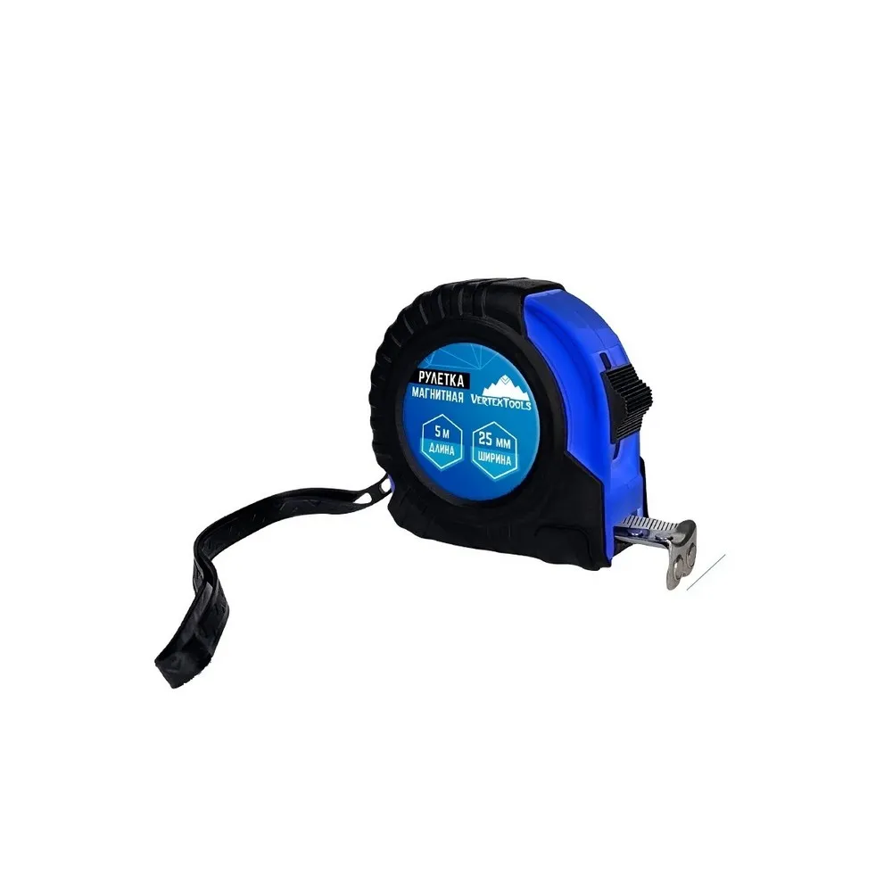 Рулетка магнитная 5 м x 25 мм VertexTools 3120-05-25