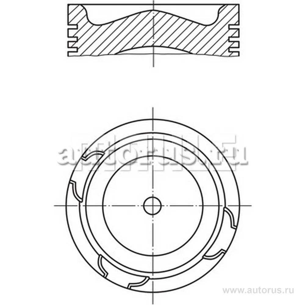 Поршнекомплект DAF XE280C1 D130.0 STD (1638356) MAHLE MAHLE / KNECHT 2136800