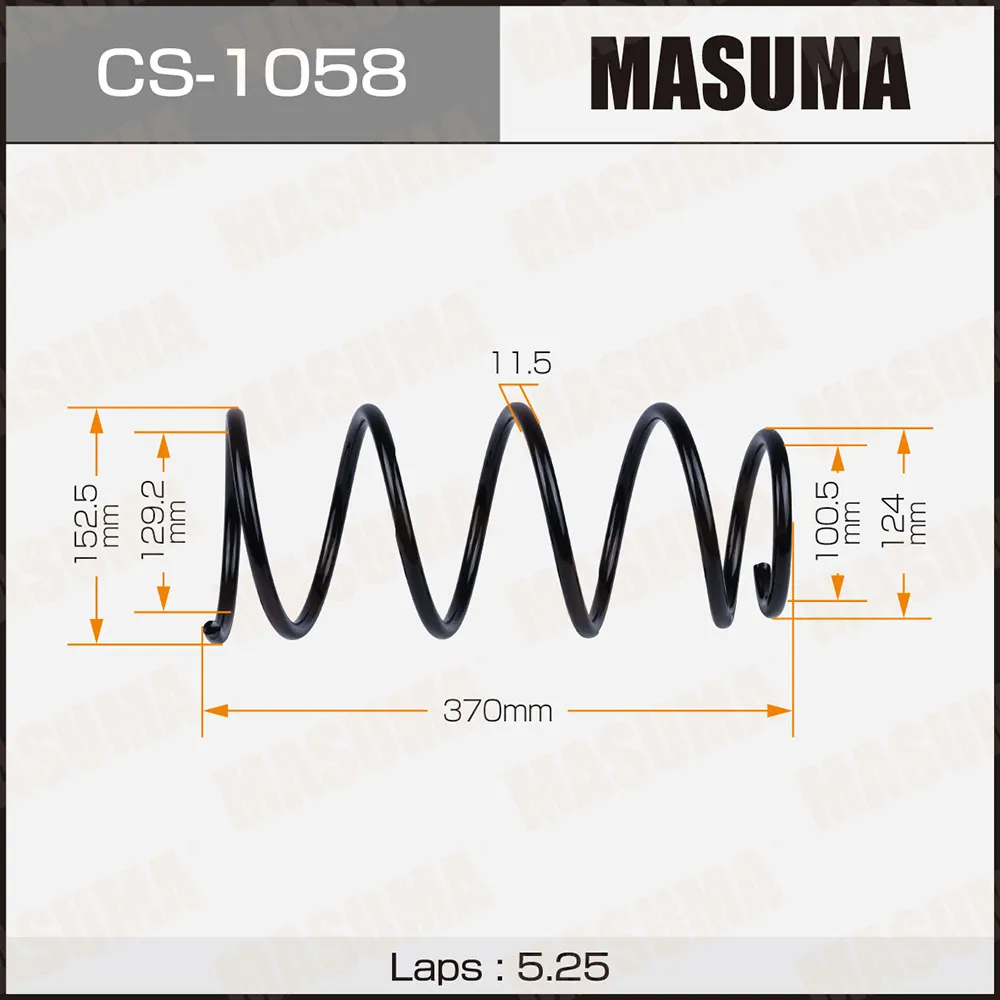 Пружина передняя TOYOTA PLATZ MASUMA CS-1058