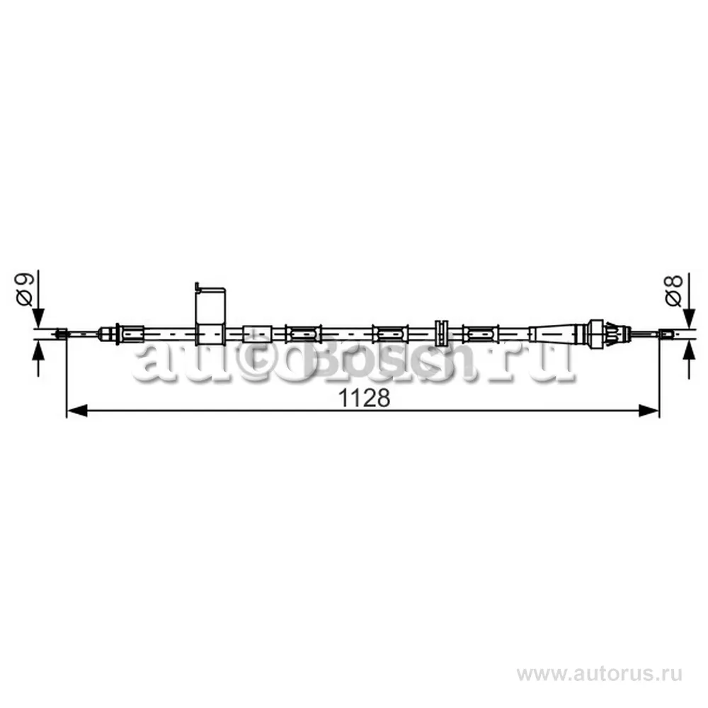 Шланг тормозной PEUGEOT 106 (91-96) CITROEN задний левый/правый BOSCH BOSCH 1987482363