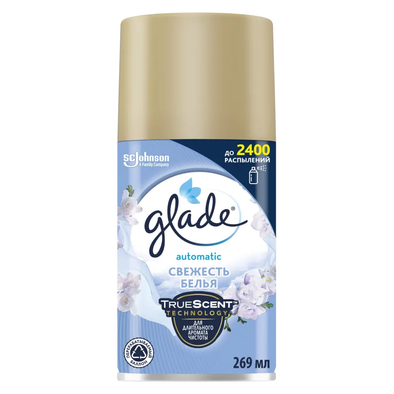 Баллон сменный для автоосвежителя Свеж-ть бел Glade 269 мл 1107663