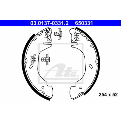 Колодки барабанные Ford Transit 80-120 94-00 диск 14 ATE 03013703312