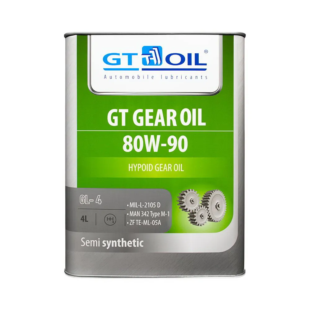 Масло трансмиссионное GT OIL GT GEAR OIL GL-4 80W-90 полусинтетическое 4 л 8809059407769