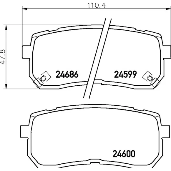 Колодки передние HYUNDAI H-1/Grand Starex 07-> NISSHINBO NP6033