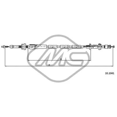 Трос газа A3 ALL EXC. 1,8T Metalcaucho 80613