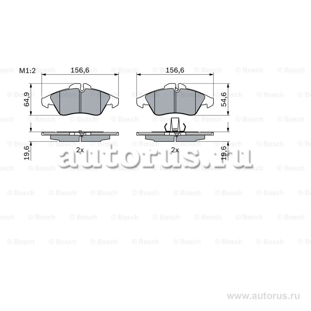 Колодки дисковые п BOSCH 0986424218