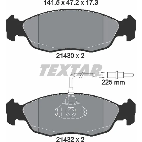 Колодки тормозные передние PSA SAXO 96-03 106 I TEXTAR 2143001