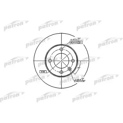 Диск тормозной передний AUDI: 80 72-78, 80 78-81, SEAT: CORDOBA 94- PATRON PBD1518