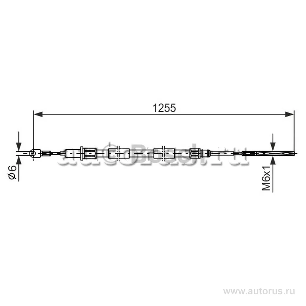 Трос ручного тормоза BOSCH 1987477709