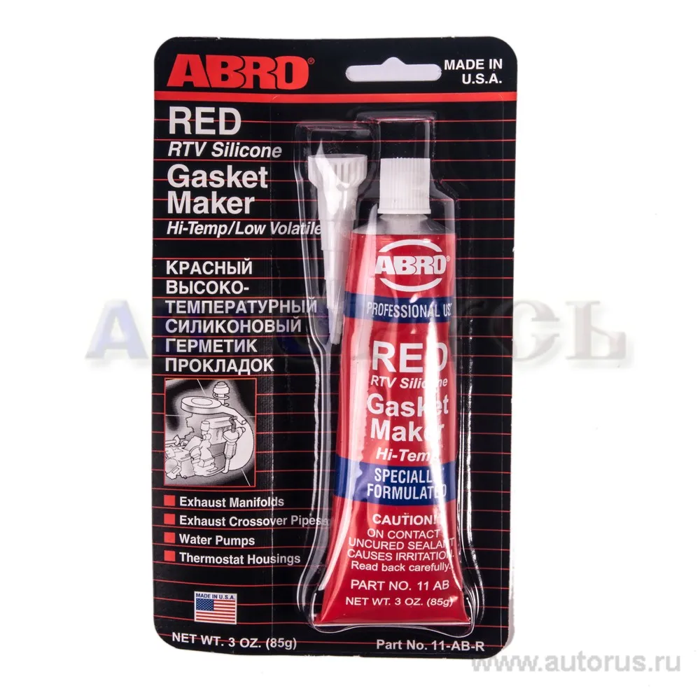 Герметик силиконовый красный 85 гр. ABRO 11-AB-R производство США ABRO 11-AB-R