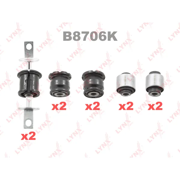 Комплект сайлентблоков LYNXauto B8706K