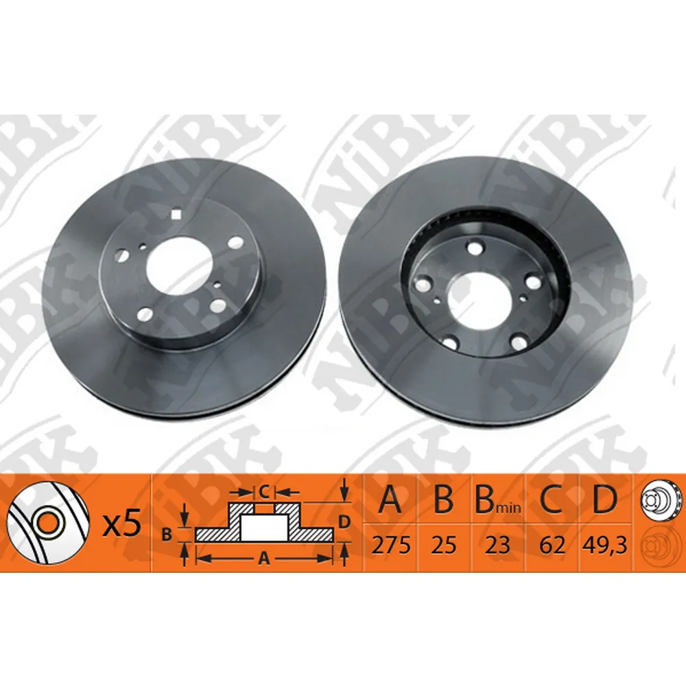 Диск тормозной передний TOYOTA CAMRY 90-94 / RAV4 II 00-05 NIBK RN1143