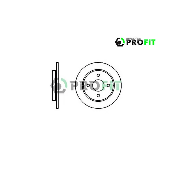 Диск тормозной FORD FOCUS 98-04, SCORPIO 94-98, SIERRA 87-93 FRONT PROFIT 5010-0281-1