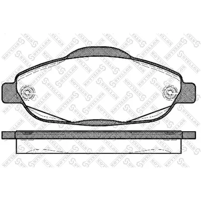 Колодки дисковые передние Peugeot 308 1.4/1.6 07> STELLOX 001 096-SX