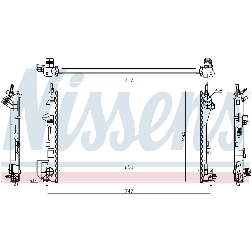 Радиатор двигателя NISSENS 63024A