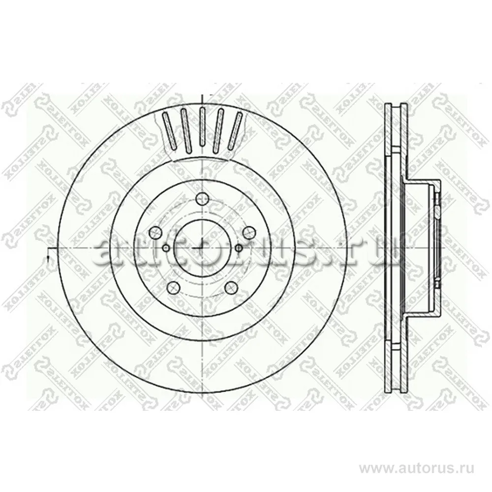 Диск тормозной передний SUBARU IMPREZA 2.0 00> STELLOX 60204412V_SX
