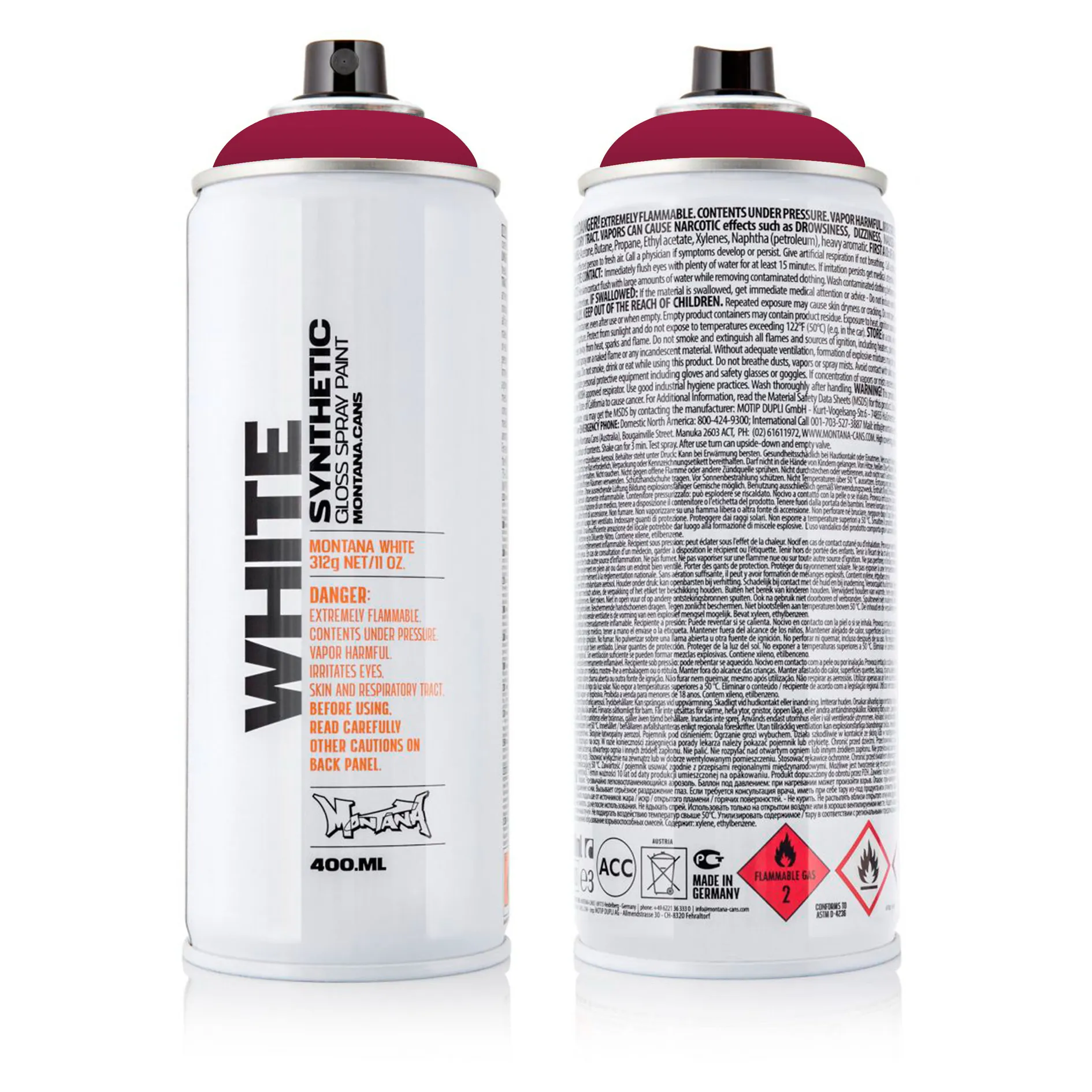 Краска WHITE темно-розовая MONTANA CANS 3140 WHT