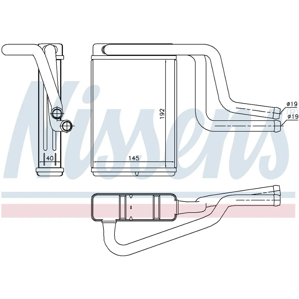 Радиатор отопителя салона FORD Mondeo I/II NISSENS 71744
