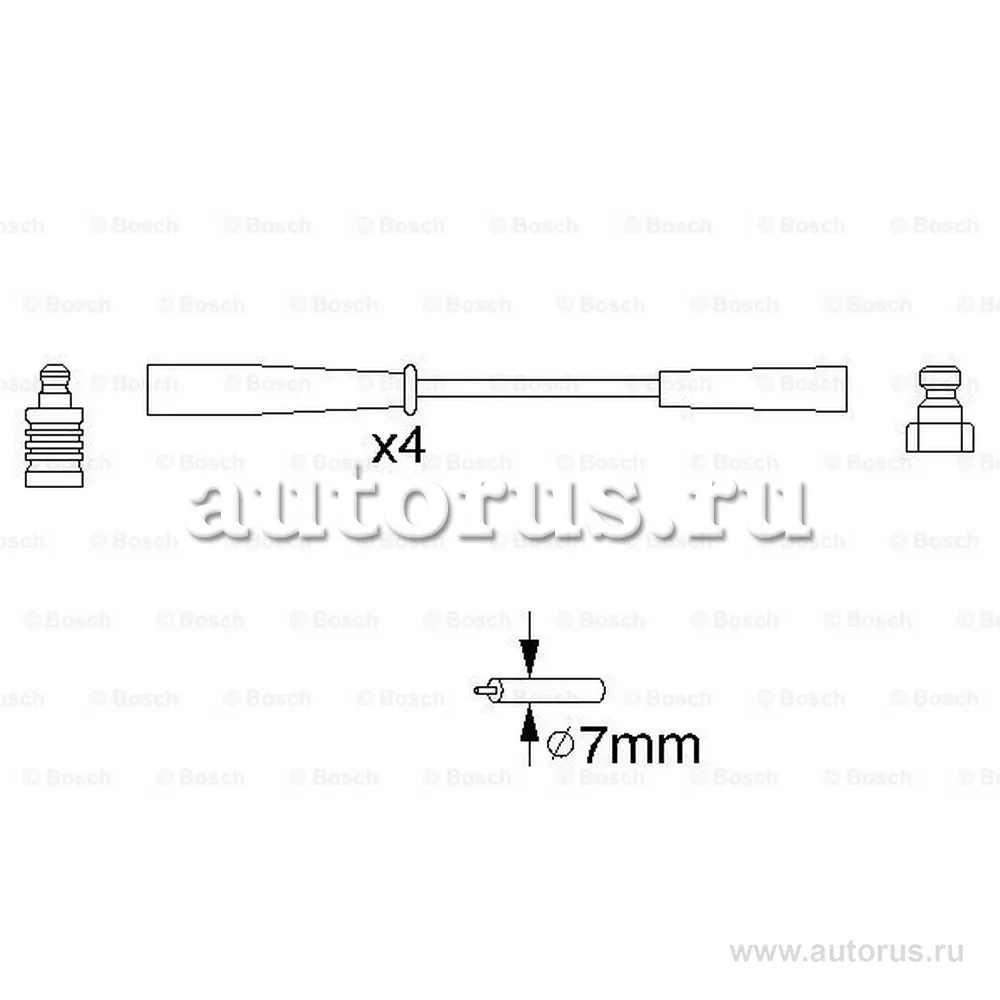 комплект проводов зажигания BOSCH 0986356817