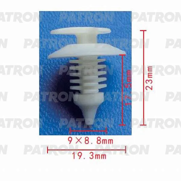 Клипса пластмассовая (комплект 10шт) Прямой 3x6 PATRON P37-0825S