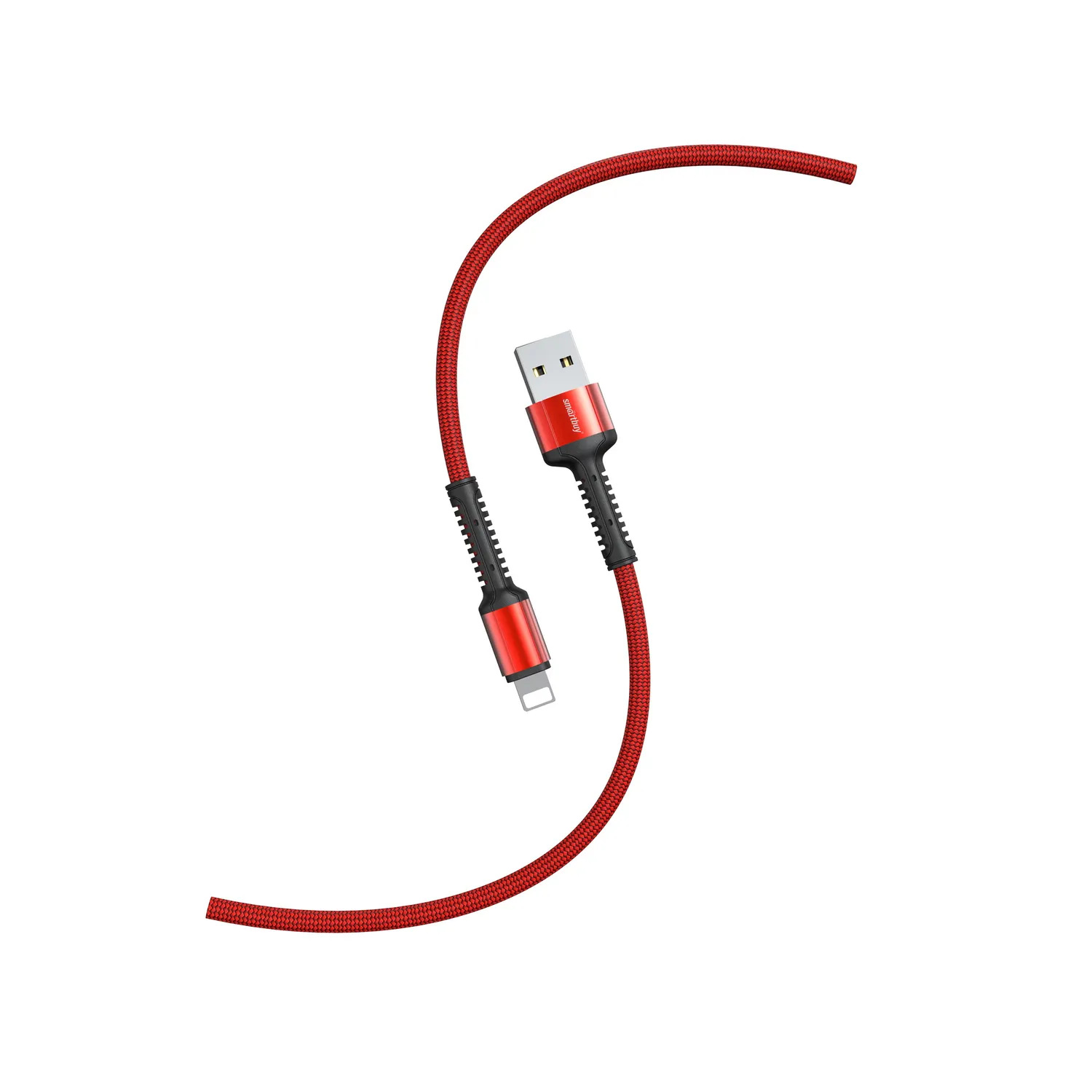 Кабель для зарядки и передачи данных S26 LIGHTNING красн., 3 а,PD,нейл.,1 м, SMARTBUY IK-512-S26R