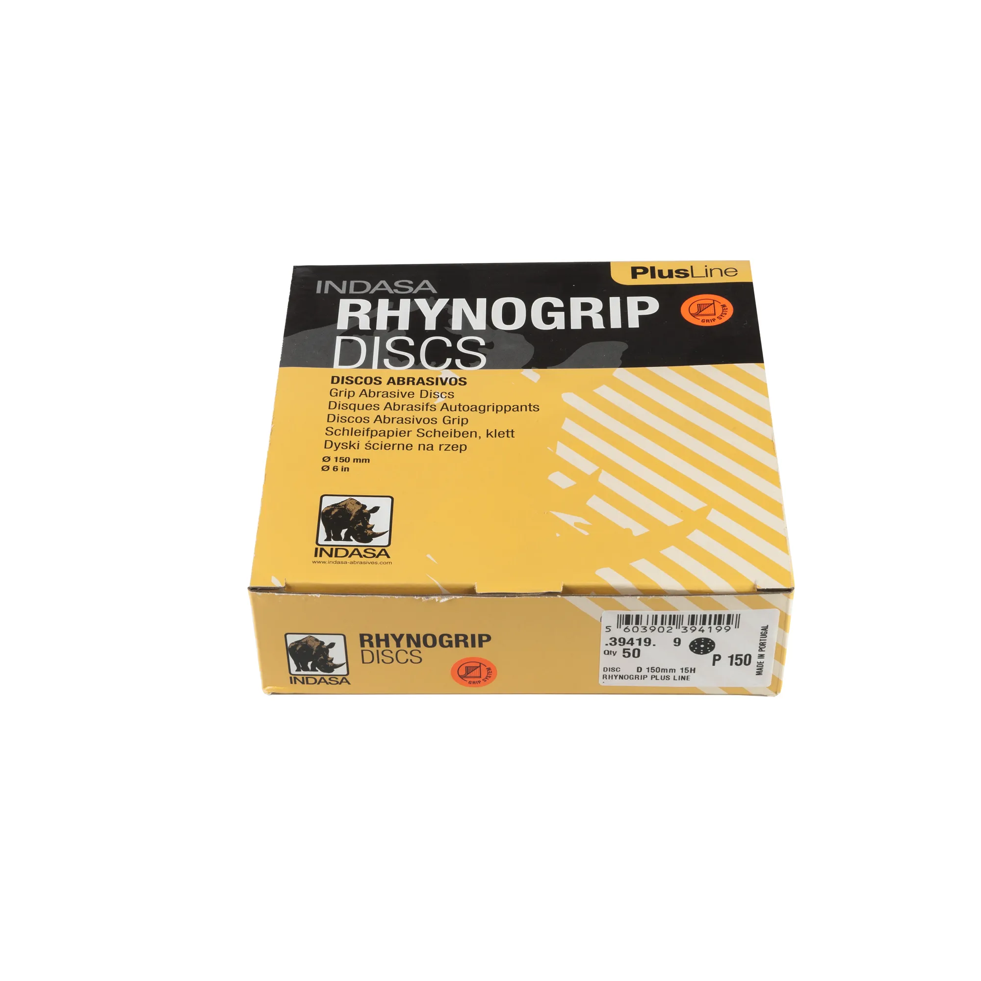 Круг RHYNOGRIP PLUS (15H) D150мм Р150 (1уп.х50шт) Indasa 39419