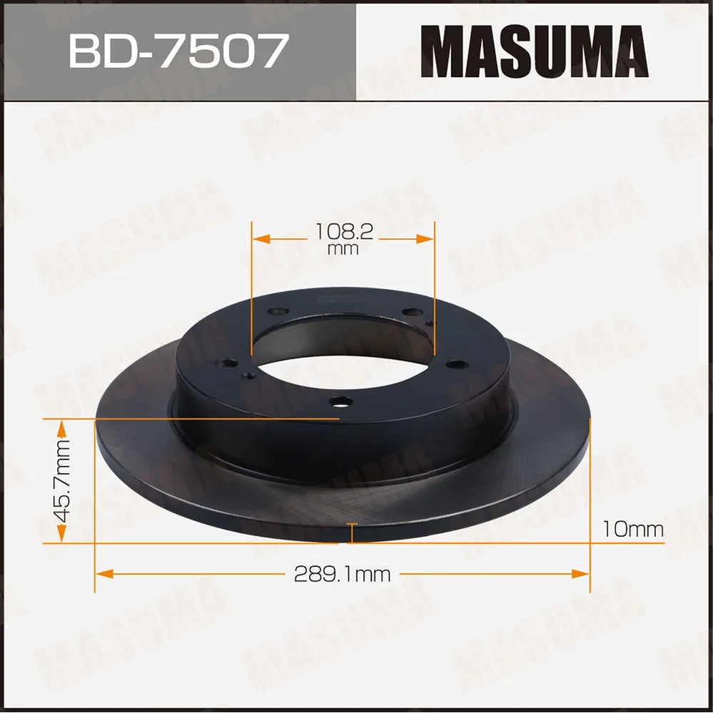 Диск торм. передн. MASUMA BD-7507