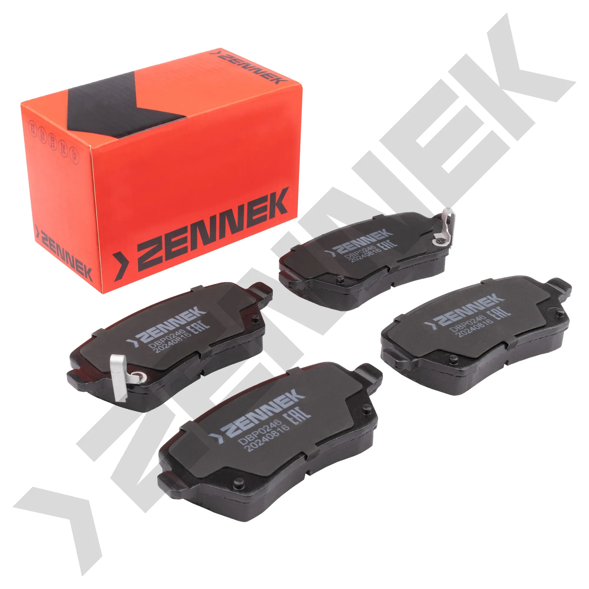 Колодки тормозные дисковые передние NISSAN MICRA 09-, NOTE 12- ZENNEK DBP0246