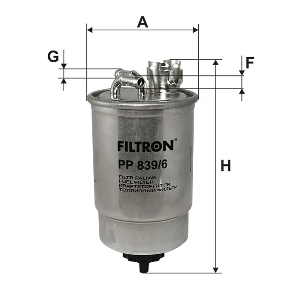 Фильтр топливный FILTRON PP839/6
