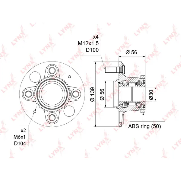 Ступица LYNXauto WH1221