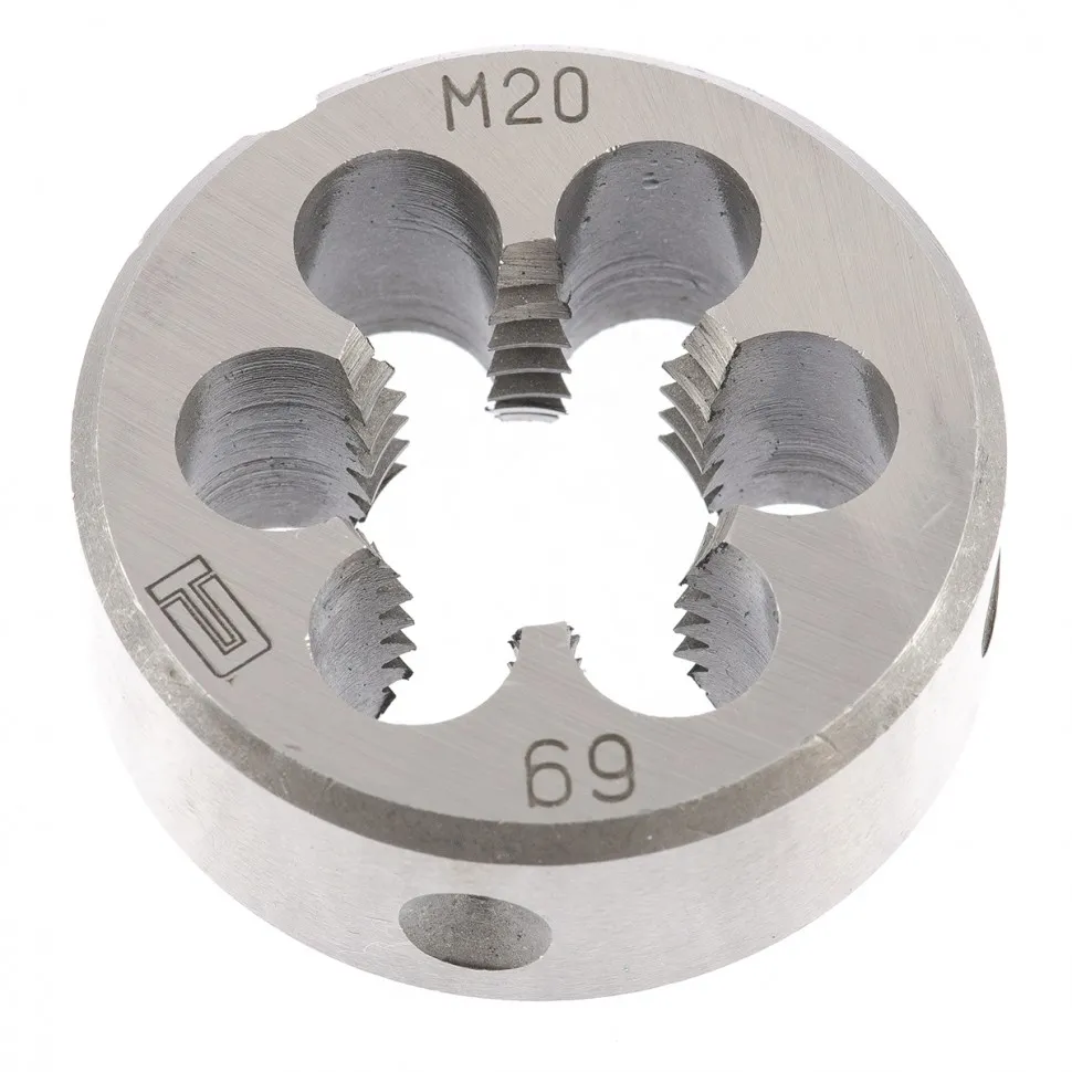 Плашка круглая метрическая М20x2,5 мм СИБРТЕХ 77058