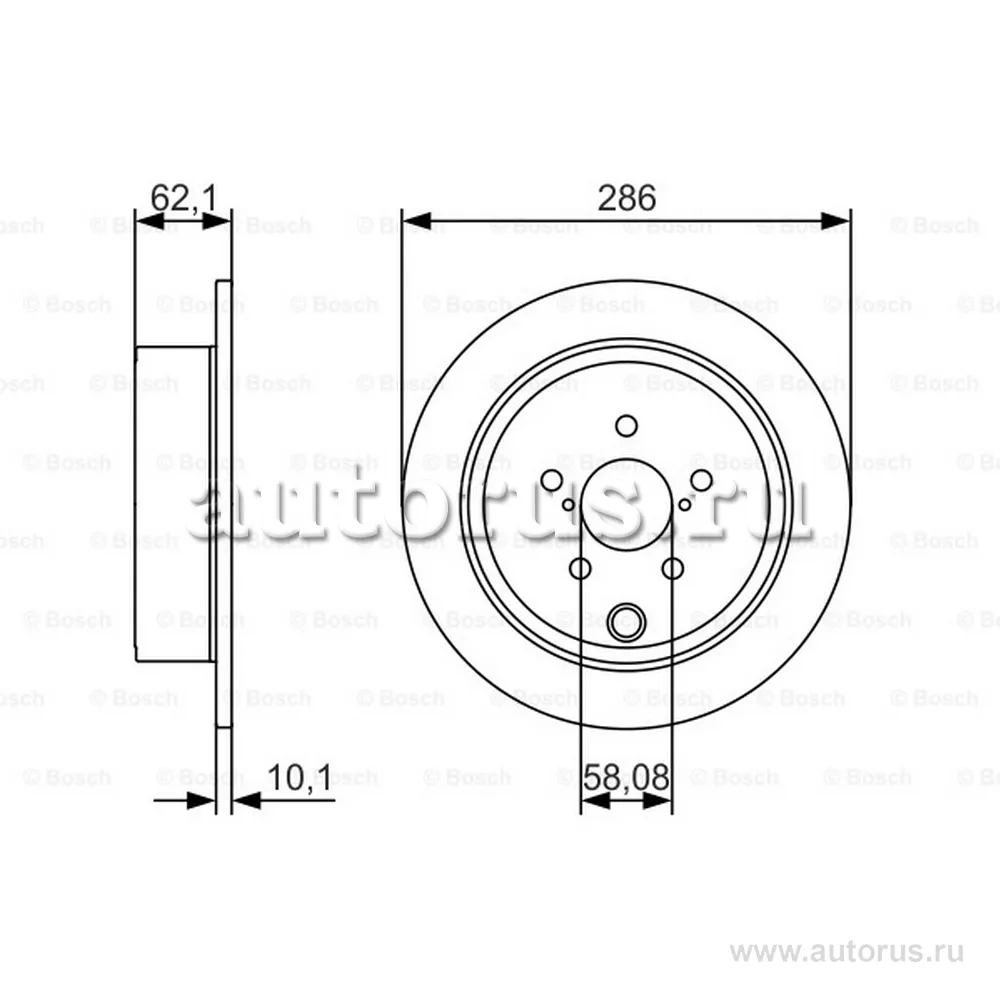 Диск тормозной BOSCH 0986479A10