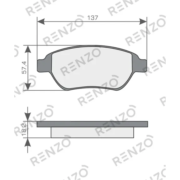 Колодки дисковые RENZO RNZ249