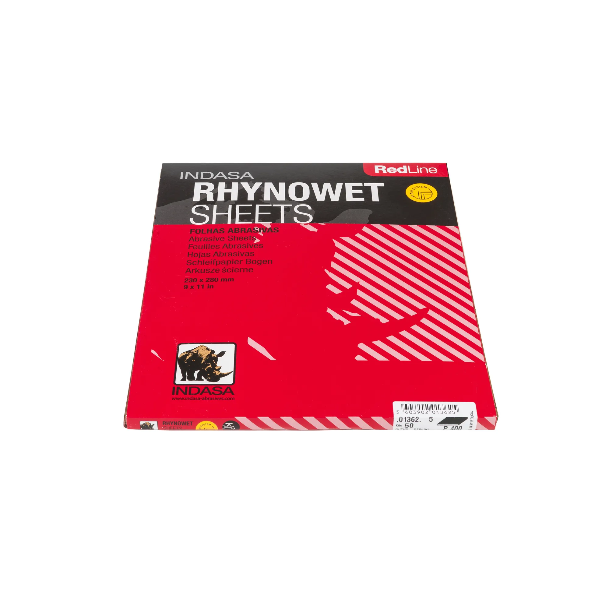 Лист (по мокрому) RHYNOWET 230 мм x280 мм Р400 Indasa 01362