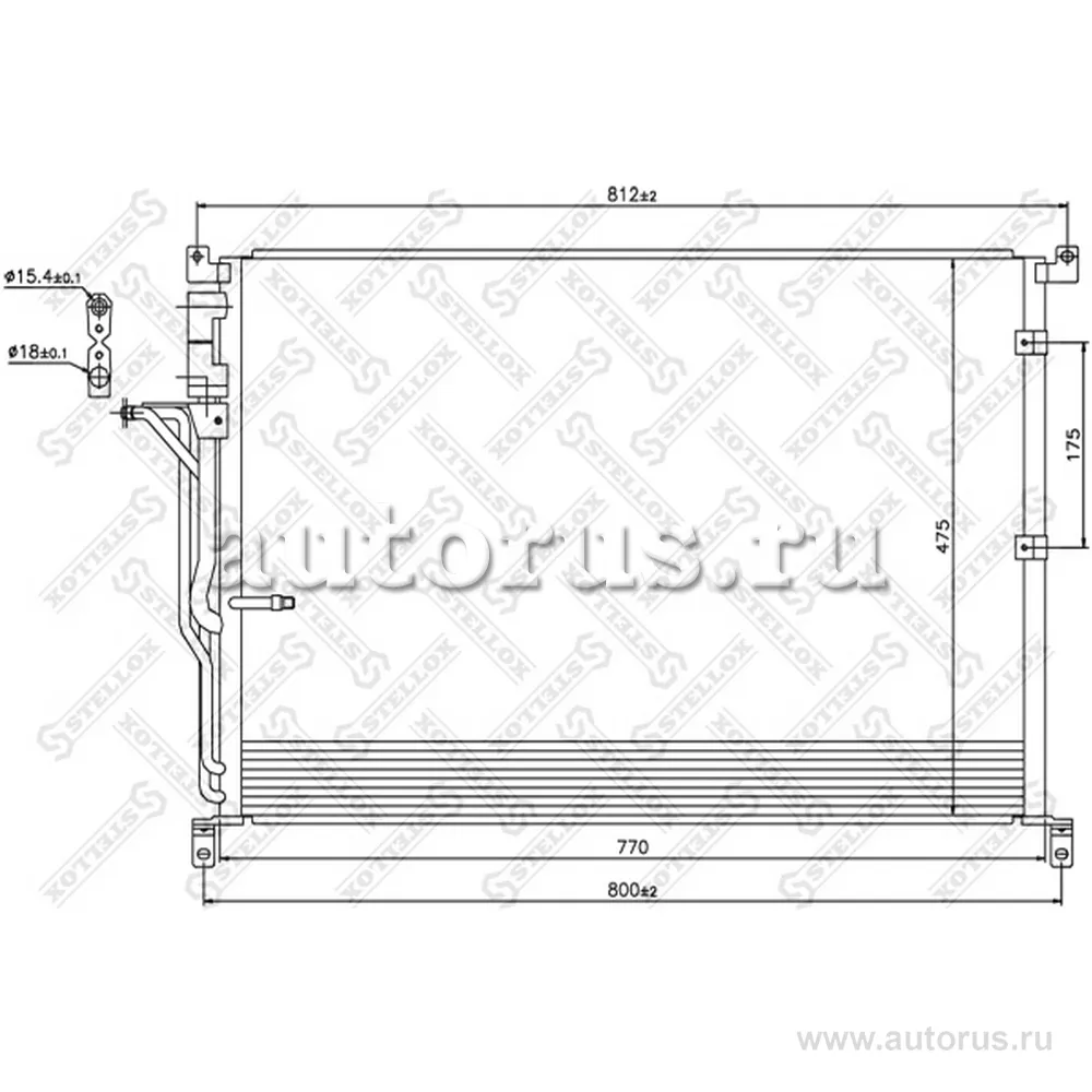 Радиатор конд. Audi A8 Quattro all 03-05 АКПП STELLOX 10-45183-SX