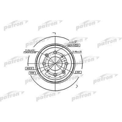 Диск тормозной задний HONDA: CIVIC IV FASTBACK 94-97, CIVIC V AEROD PATRON PBD2646