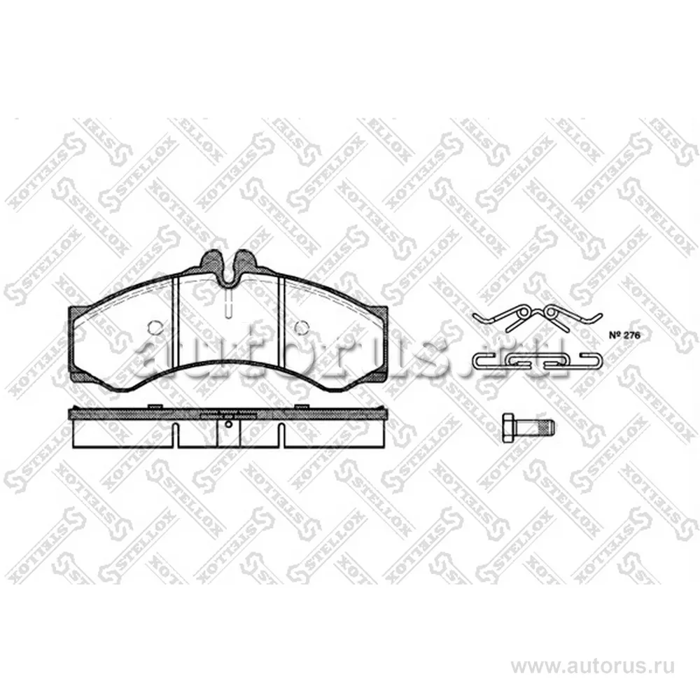 Колодки дисковые п. MB Sprinter 408D-412D 96>, VW LT46 2.3i-2.8TD STELLOX 625 000B-SX
