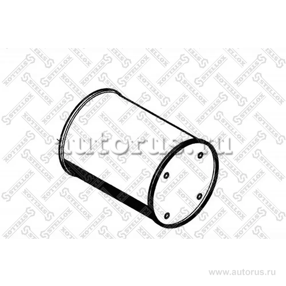 Резонатор(бочка) глушителя ЕВРО 1 круглая DAF95 STELLOX 82-03020-SX