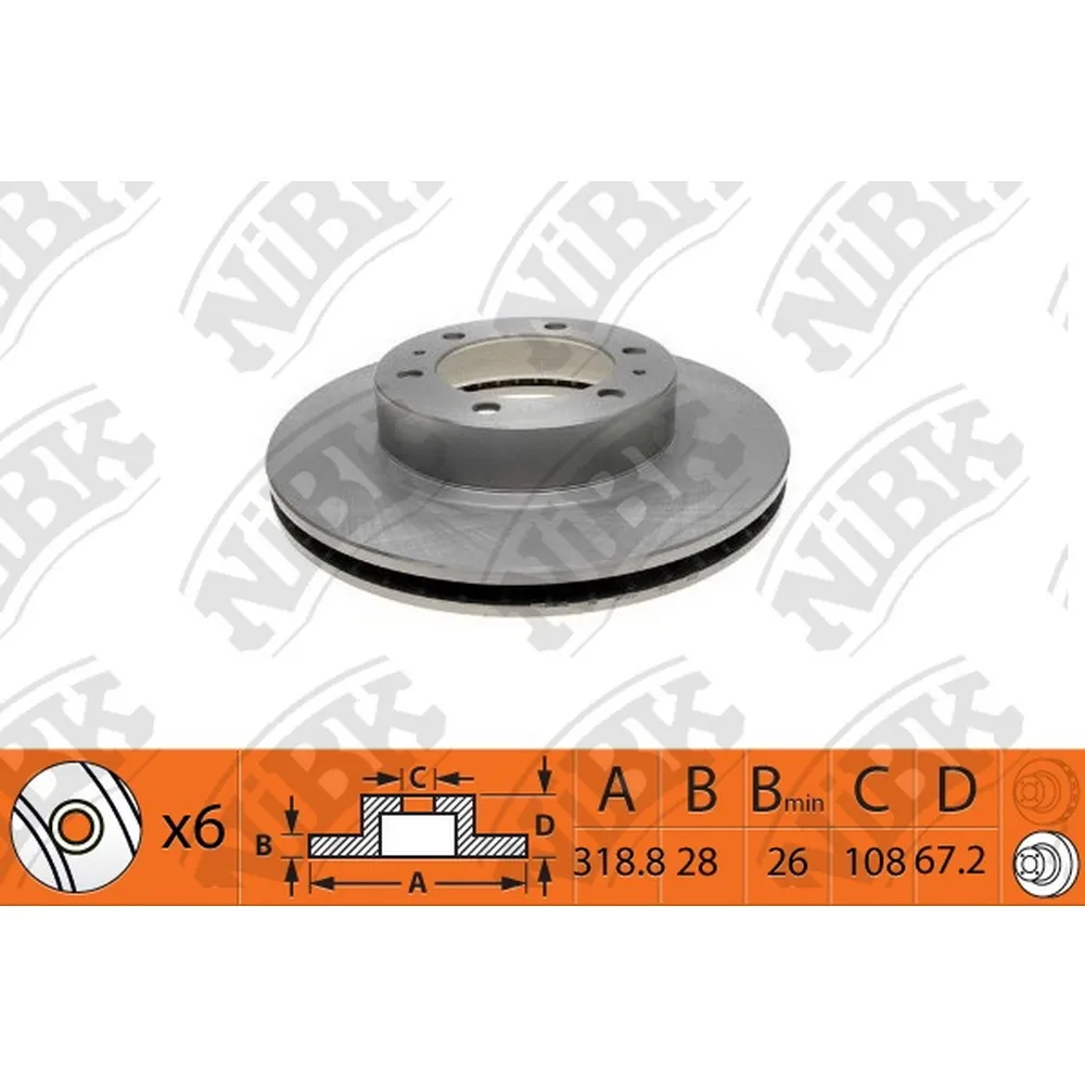 Диск тормозной передний NIBK RN1446