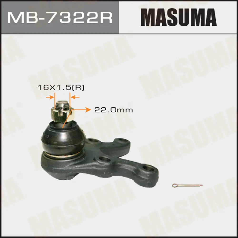 Опора шаровая MITSUBISHI L300/DELICA перед.ниж. MASUMA MB7322R