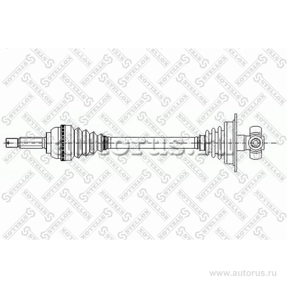Привод левый 638mm, 22069 Renault 19 1.4-1.9D 88> STELLOX 158 1018-SX