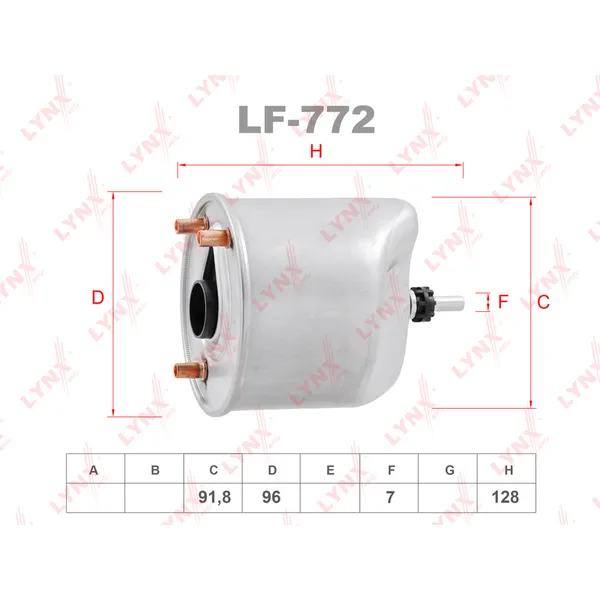 Фильтр топливный LYNXauto LF-772
