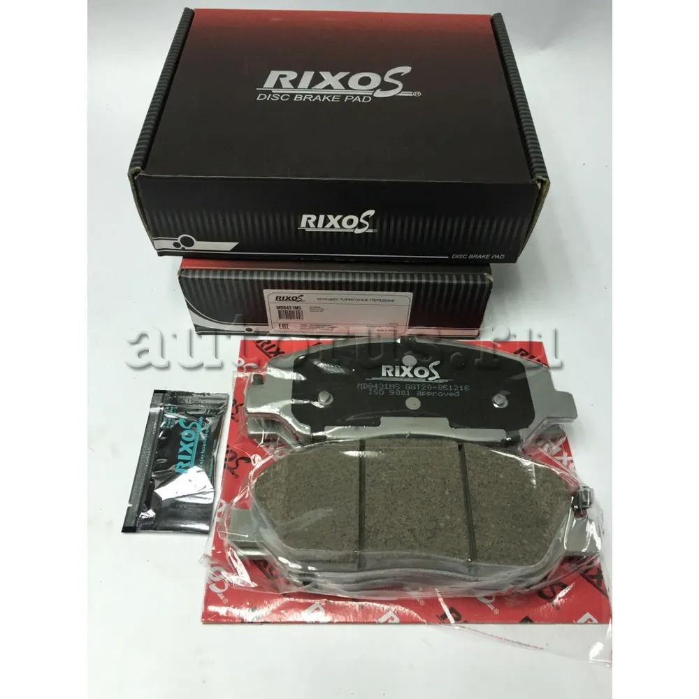 КОЛОДКА ТОРМОЗНАЯ ДИСК. перед HYUNDAI SANTA FE CM 2.2CRDI/2.7 03/06-, KIA CARNIVAL III 2.7 (в комл. RIXOS md8431ms