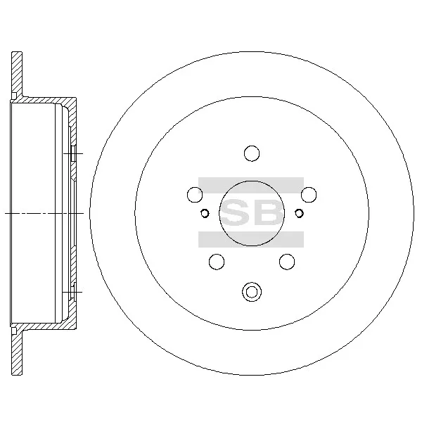 Диск тормозной задний LEXUS RX270/350/450H / TOYOTA HIGHLANDER/SIENNA SANGSIN BRAKE SD4035