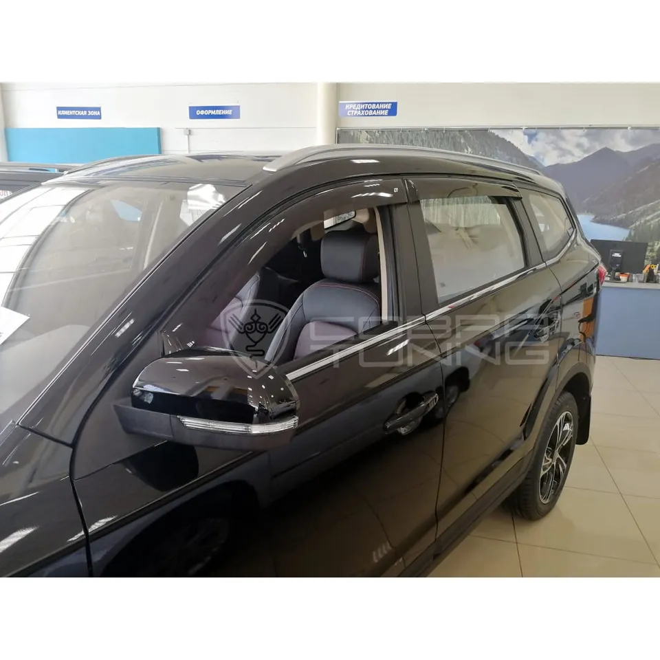 Дефлектора на окна Lifan Myway 2017 деф.окон Cobra Tuning L30917