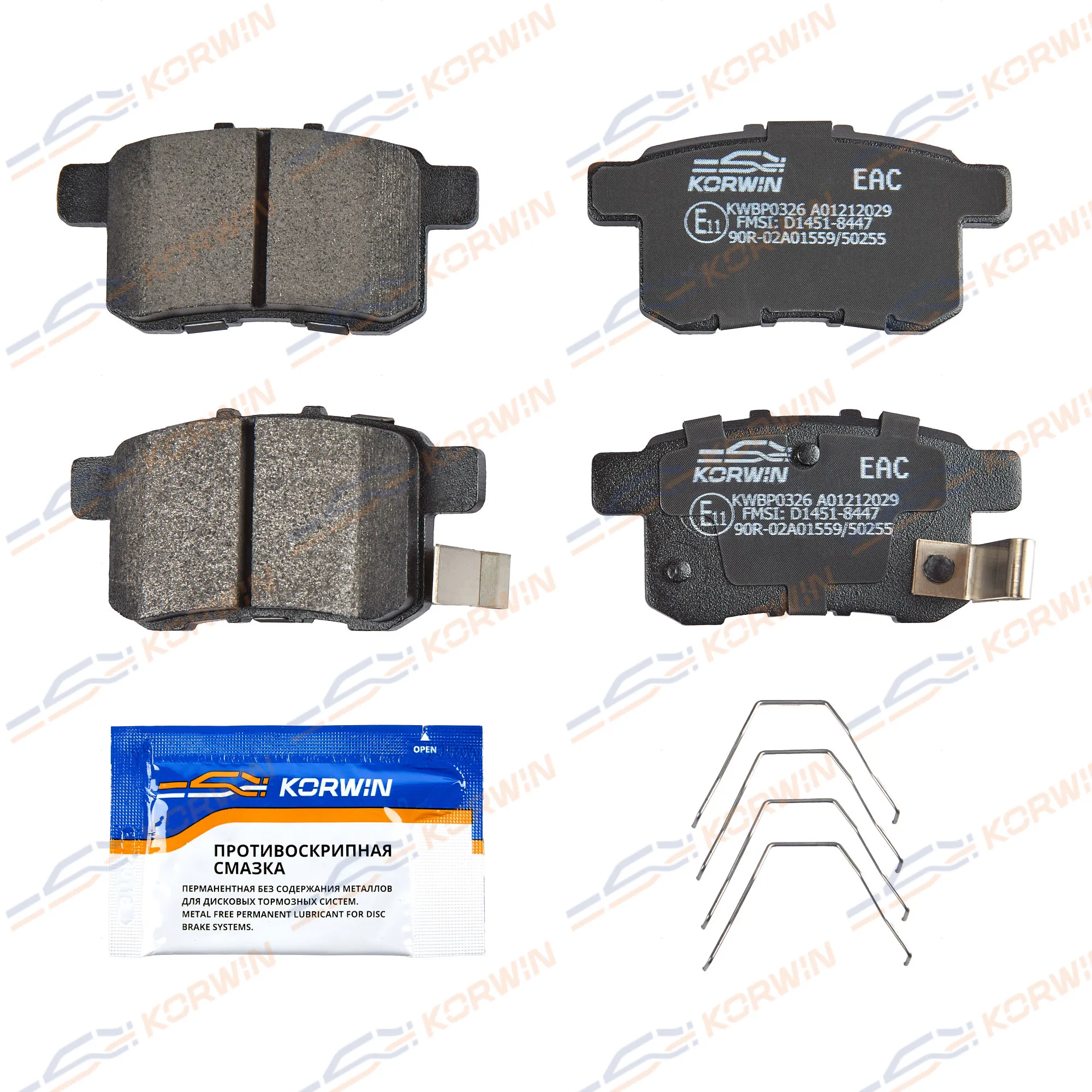 Колодки тормозные зад. Honda Accord VIII-IX 08-/Acura (TSX) 10- KORWIN KWBP0326