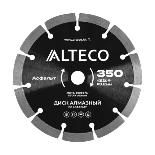 Диск алмазный по асфальту ALTECO 350x25.4x3.2 мм ALTECO 66485
