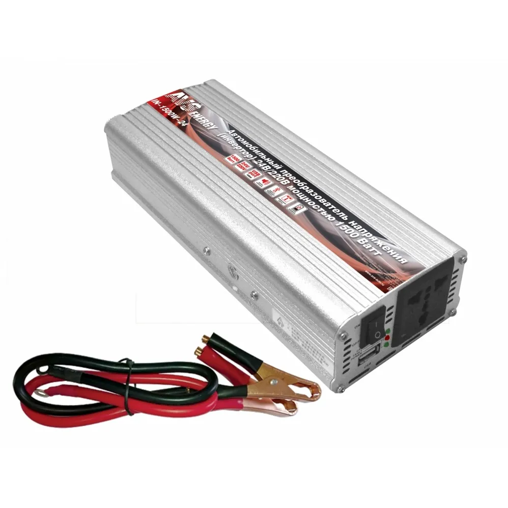 Автомобильный инвертор 24/220V AVS IN-1500W-24 (уценённый товар), , Max Вт AVS U80325